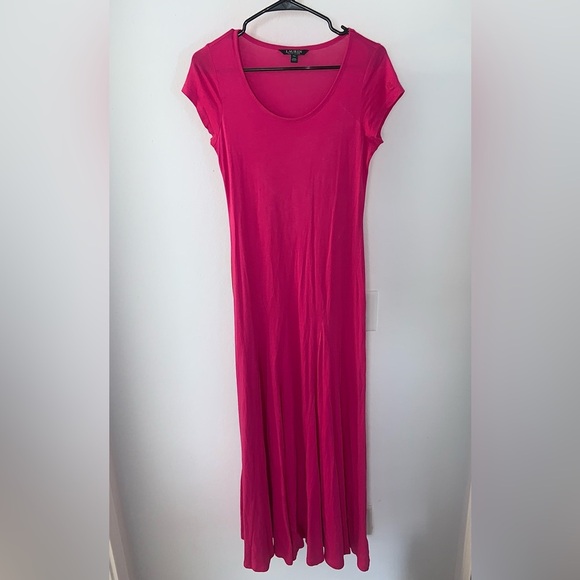 Ralph Lauren Pink Maxi Shortsleeve Dress Women’s SP small Petite - Picture 3 of 11